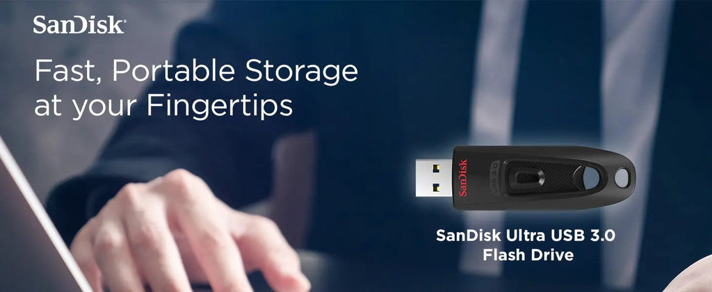 Pair SanDisk Ultra 32 GB USB Flash Drive USB 3.0 Up to 130 MB/s Read - Twin Pack, Red/Blue NexGen Tech Uk
