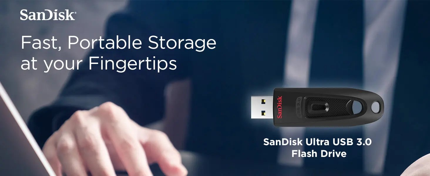 Pair SanDisk Ultra 32 GB USB Flash Drive USB 3.0 Up to 130 MB/s Read - Twin Pack, Red/Blue NexGen Tech Uk